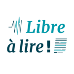 logo avec texte libre à lire précédé d'une onde audio et suivi de lignes les unes sur les autres